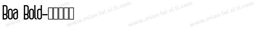Boa Bold字体转换